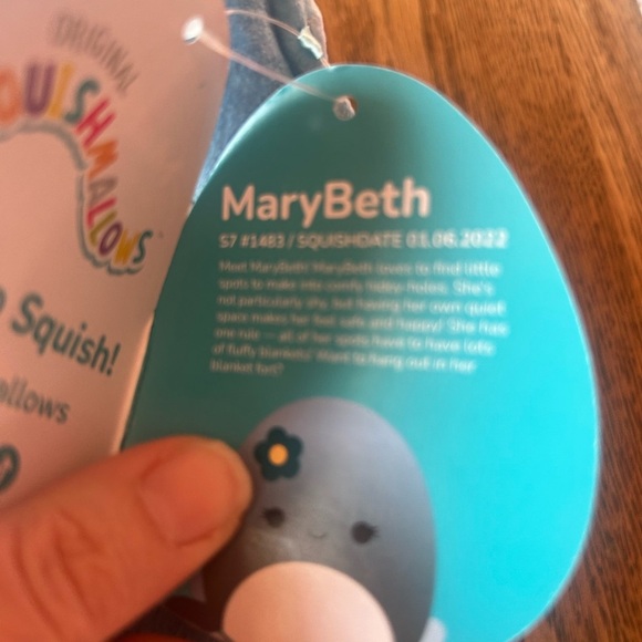 Squishmallow NEW Kellytoys 8" MaryBeth blue octopus plush from 2022 - Picture 6 of 8